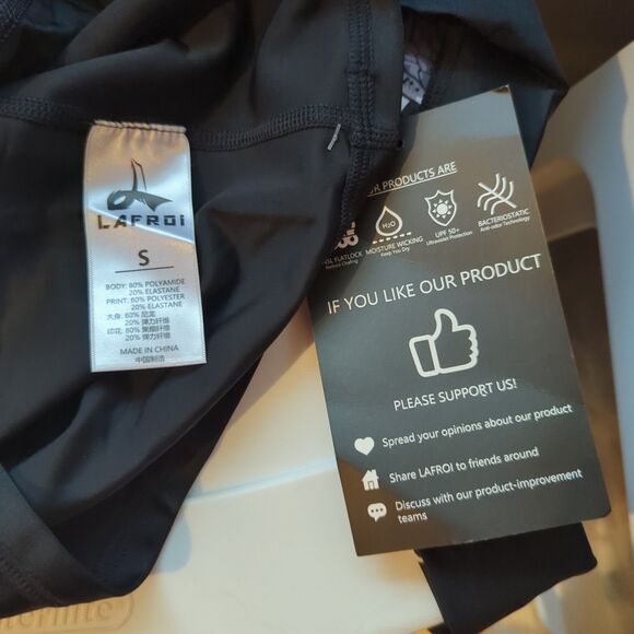 LAFROI Burst Maximum Performance Rash Guard Shirt Mens Small Black Dragon - Picture 7 of 8